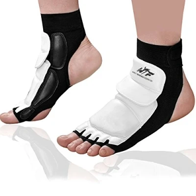 Imagen de Kitchnexus Taekwondo PU Protectores de Pies Karate Pads, Tobillera para Artes Marciales, Saco Boxeo y Entrenamiento