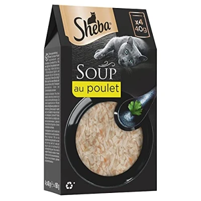 Imagen de Sheba Multipack Soup Comida húmeda para Gatos en Bolsa de porciones Pollo 40 x g