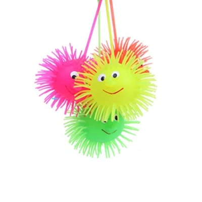 Imagen de TOYMYTOY 5 unids bola luminosa brillante erizo elasticidad flash pelo niños juguete divertido (color aleatorio)