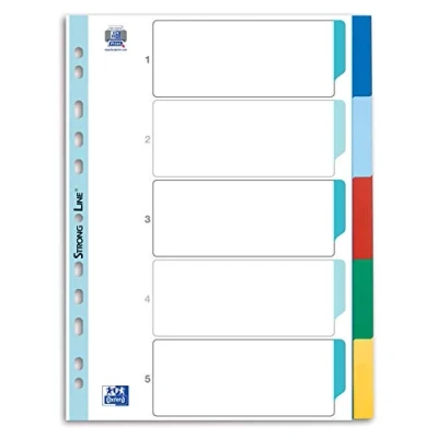 Imagen de Elba 57496 Separadores para archivador (5 partes, plástico, A4, 10 unidades), multicolor