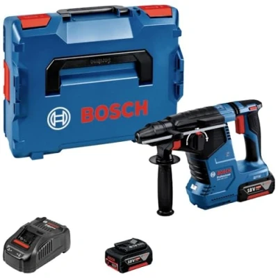 Imagen de Bosch Professional 18V System GBH 24 C Martillo perforador a batería (Brushless, 2,4 J, Ø máx. hormigón mm, SDS plus, Connectivity, 2 baterías x 5.0 Ah, en L BOXX)