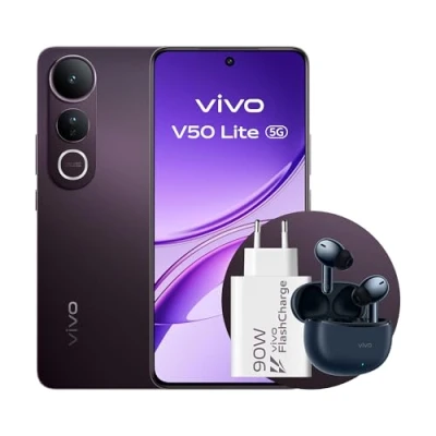 Imagen de VIVO V50 Lite 5G Smartphone, Teléfono móvil Android con hasta 8 GB + 256 GB, Pantalla AMOLED de 6,77&quot; y 120 Hz, Cámara Doble 50 MP, Batería 6500mAh, Auriculares TWS 3e Cargador 90W FlashCharge