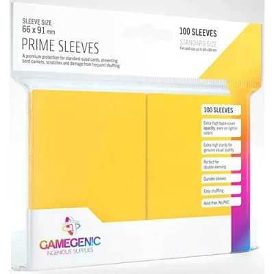 Imagen de Gamegenic GGS11020ML Prime Sleeves (100 Pack), Yellow