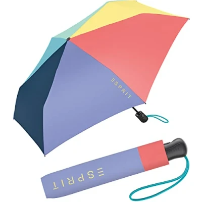 Imagen de ESPRIT Paraguas plegable Easymatic Slimline En A automático FJ 2022, Multicolor Combination, 98 cm, de bolsillo