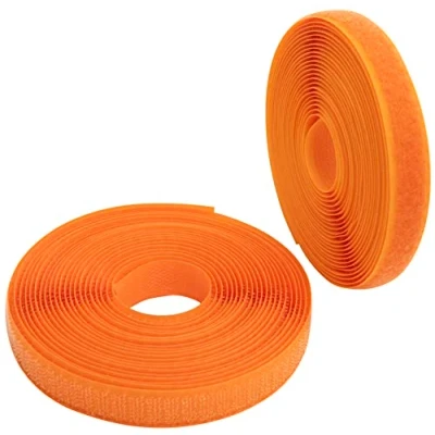 Imagen de AERZETIX C65869 Cinta/rollo de scratch 16mm 5 metros auto agarre organizador/sujetacables tira enganche bolsa prenda correa color: naranja en poliamida y poliéster