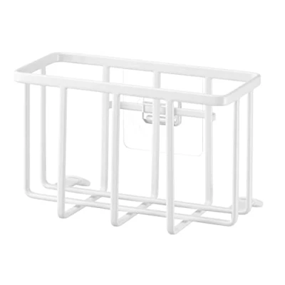 Imagen de YAMAZAKI 6915 Estante de almacenamiento con gancho película, S, blanco, aprox. 6,1 x 3,3 9,9 cm (15,5 8,5 10 cm) (no incluye ganchos película), utensilios cocina en torre,