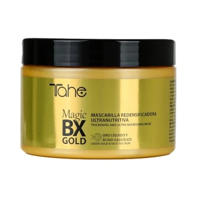 Imagen de Tahe Magic Bx gold Mascarilla Capilar Redensificadora Ultranutritiva con Oro Líquido y Ácido Salicílico, 300 ml