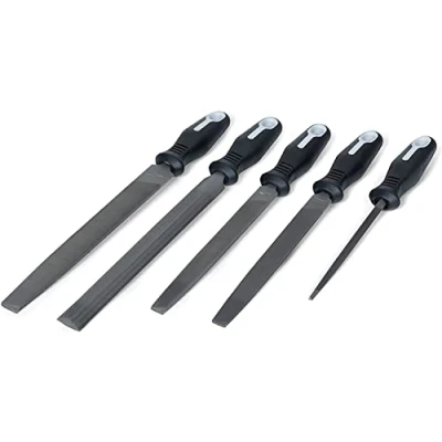Imagen de Nicholson Crescent 22040HNNN Juego de limas uso general con asas ergonómicas, 5 piezas, multicolor, tamaño único