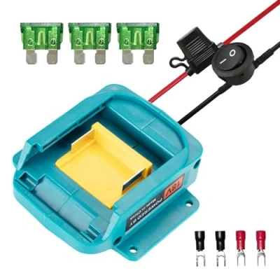 Imagen de Adaptador Power Wheel,Power Wheel Adapter 18V,Convertidor de Potencia con Fuse &amp; Switch para Coche RC, Bricolaje, Robótica, Camión RC