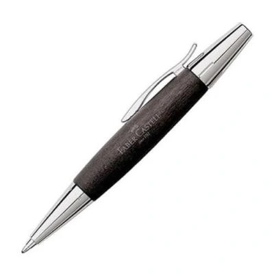 Imagen de Faber Castell 148230 Pluma estilográfica E motion con cuerpo en resina, grabado textura croco, trazo M, color negro