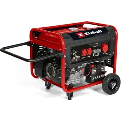 Imagen de Einhell Generador de corriente (gasolina) TC PG 8000 (potencia máxima W, potencia continua máx. 7500 depósito 25 l, motor 4 tiempos, 2x 230 V, 1x 400 seguro a falta aceite)
