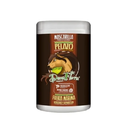Imagen de Dona Flora Mascarilla Pelazo Fuerza Máxima Fortalece y Revitaliza Con Queratina Biotina Hidratación Intensa Ideal para Cabello Dañado Débil