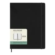 Imagen de Moleskine Weekly Planner, Agenda Semanal con Espacio para Notas 12 Meses 2025, Tapa Dura y Cierre Elástico, Color Negro, Formato Extra Grande 19x25 cm