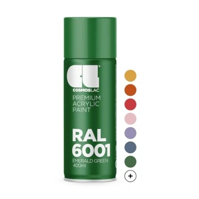 Imagen de CL COSMOS LAC SPRAY PREMIUM ACRYLIC BRILLANTE RAL 400 ML 6001 Verde esmeralda