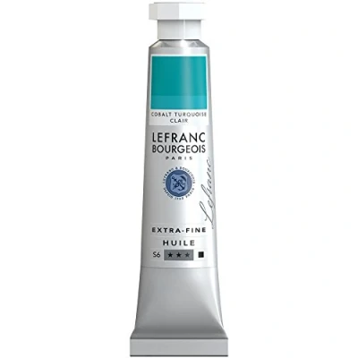Imagen de Lefranc Bourgeois Óleo Extra Fino 20ml Tubo de pintura, Turquesa Cobalto Claro