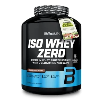 Imagen de BioTechUSA Iso Whey Zero Premium Protein Isolate Grass Fed Enzyme Free Sugar and Gluten free, 1816 g, Chocolate