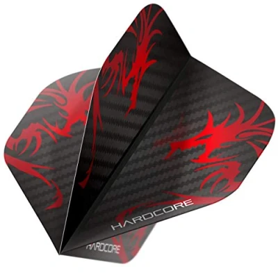 Imagen de Hardcore XT 2D Holographic Dragon Plumas de Dardos Estándar Extra Gruesos 3 Juegos por Paquete (9 vuelos en Total)