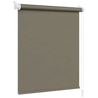 Imagen de Victoria M. Klemmfix Estor Opaco Enrollable para Puertas y Ventanas, Fijación sin Taladrar, 85 x 150 cm, Marrón