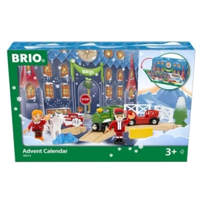 Imagen de BRIO Calendario de Adviento Navidad 2023 para niños a partir 3 años, juego tren juguete ferrocarril madera, accesorios y complementos