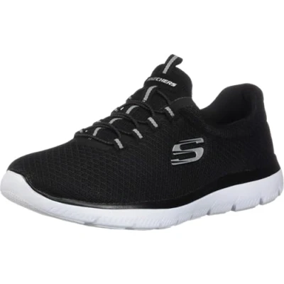 Imagen de Skechers Summits, Zapatillas Mujer, Black Mesh White T, 40 EU Ancho