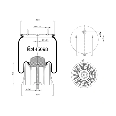 Imagen de FEBI BILSTEIN 45098 Fuelle, suspensión neumática