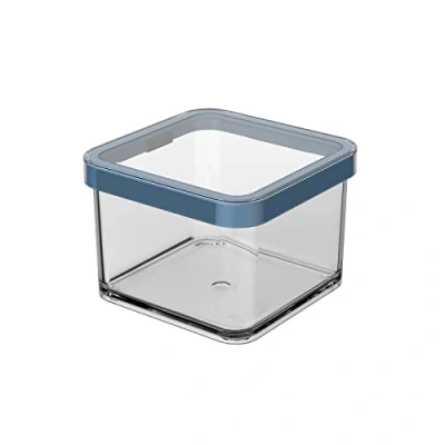 Imagen de Rotho Loft Tarro de almacenamiento 0,5l con tapa, plástico alimentario (SAN) sin BPA, transparente/azul, 0.5l (10.0 x 10.0 7.2 cm)