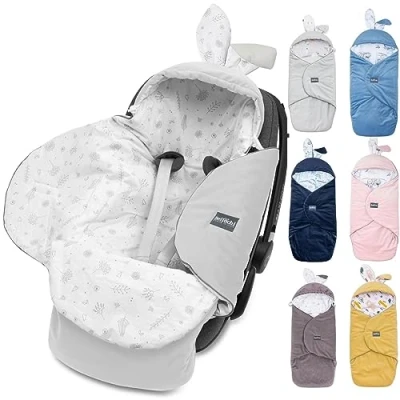 Imagen de Bellochi Saco Capazo Bebe Universal Invierno Acogedor Manta para Cochecitos de Bebé Sillas Paseo o Coche (p.ej. Maxi Cosi y Römer) Copse