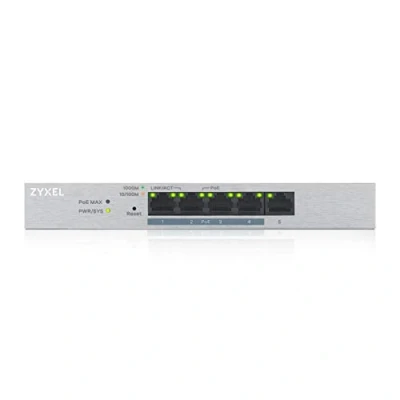 Imagen de Zyxel Gigabit Switch de 5 puertos PoE+ web configurable, con 60 vatios [GS1200 5HPv2]