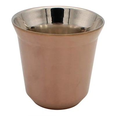 Imagen de Dianoo Taza De Café Tazas Espresso Acero Inoxidable pared Doble Con Aislamiento Térmico Cápsula Dorado