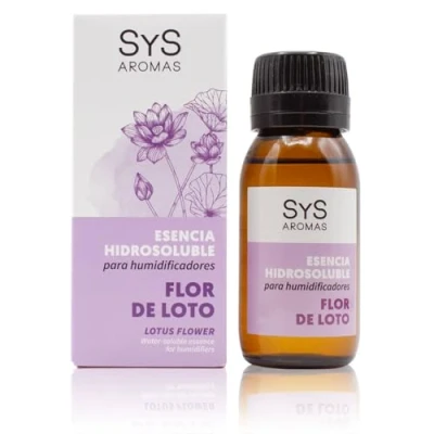Imagen de Esencia Hidrosoluble Flor de Loto 50ml Humidificador SYS Aromas. Notas Florales y Orientales. Uso en Humidificadores Difusores. Fragancia para el Hogar Duradera.