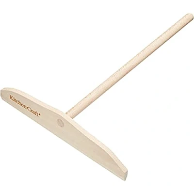 Imagen de KitchenCraft Espátula para crepes, de madera crepes hecha haya duradera tortitas y más, rápida fácil, color beige, 17 cm, 1 unidad