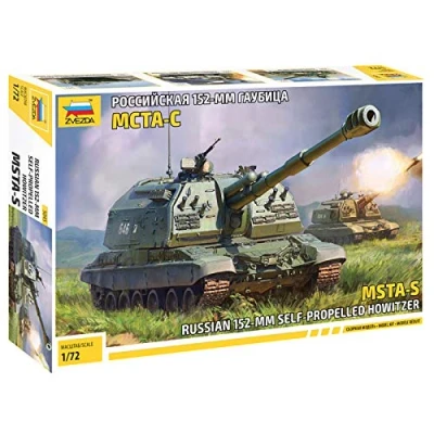 Imagen de Zvezda ZV5045 500785045 1:72 2S19 MST Russ.Autopropulsor. Kit de Montaje Modelo plástico para Principiantes, detallado, sin barnizar