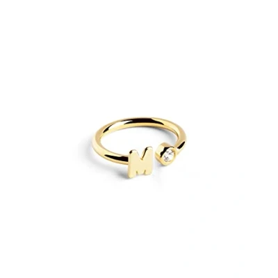 Imagen de Singularu Personalizado Letter Anillo, Mujer, Talla: One Size, Letra m oro