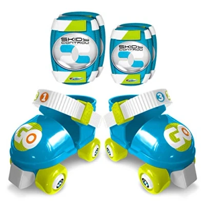 Imagen de STAMP Set Rollers + E/K Pads Blue Skids Control, Taille 23 27 Roller, Color Azul, (JS680035)