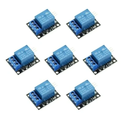 Imagen de GERUI 7 relés de 5 V KY 019, módulo relé 1 canal, placa alto nivel, disparador con para arduino y Raspberry Pi PIC AVR DSP ARM