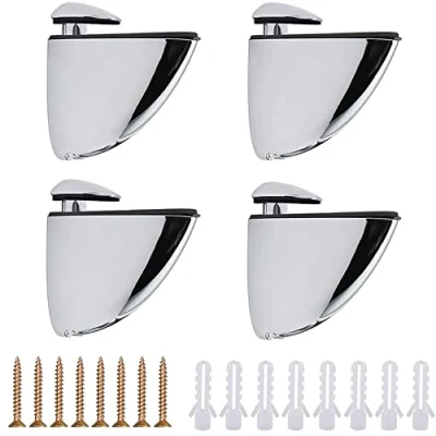 Imagen de 2 Piezas Soporte De Vidrio Soporte, Estante Pared, Cristal, Ajustable Aleación Zinc Para Pisos Y Madera Hasta 17 Mm Grosor Máximo