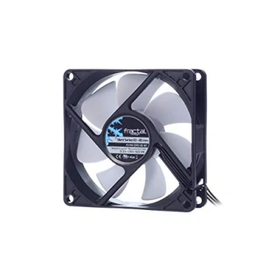 Imagen de Fractal Design Silent Series R3 White, Ventilador de computadora, 80 milímetro, 1600 RPM, Optimizado para una alta ventilación, Cable plano, Flujo aire, 12v, Negro/Blanco (Single)