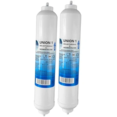 Imagen de Union Lote de filtros agua para frigoríficos 2 puertas La toma está integrada.