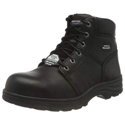 Imagen de Skechers Workshire, Botas para Hombre, Black Embossed Leather, 39.5 EU