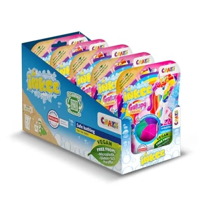 Imagen de INKEE Galupy Unicorn, 5 Packs de 4 bombas Baño 50 gr con Aroma a Chicle en Colores, Aceite Jojoba, total 20