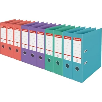 Imagen de Esselte Archivador de Palanca, Capacidad 500 hojas, Lomo 75mm, Light &amp; Durable A4 Folder, Casa y Oficina, Diseño en Relieve, Gama Colour&#039;Breeze, Colores Pastel Variados, 626214