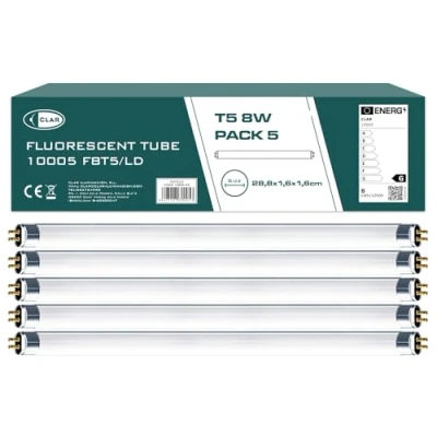 Imagen de CLAR Tubos Fluorescentes Pequeños, Fluorescente, Tubo T5, Bombilla Miniatura, T5 LD (8 Watts Pack 5)