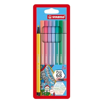 Imagen de Rotulador premium STABILO Pen 68 Estuche con 8 colores