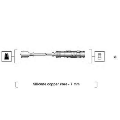 Imagen de MAGNETI MARELLI 941455010942 Juego de Cables Encendido SMART: City Coupe