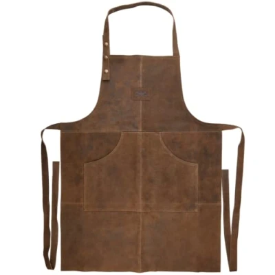 Imagen de Esschert Design leren BBQ schort