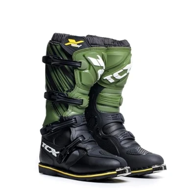 Imagen de TCX X Blast, Motocross para Hombre, Bota de Enduro, Botas Off Road con Exterior Microfibra y Suela Goodyear Construction, Black Green Yellow, 47 EU