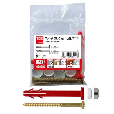 Imagen de TOX 04510134 Fijacion para inodoros de pie WC MV TOILET (Caja 2 tacos+tornillo)