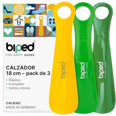 Imagen de biped juego de 3 calzadores plástico calzador 18 cm fabricación alemana z1570(lemon)