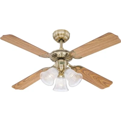 Imagen de Westinghouse Lighting Princess Trio Ventilador de Techo E14, 180 W, Roble/Caoba