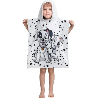 Imagen de Jerry Fabrics Disney 101 Poncho de baño con capucha (50 x 115 cm), diseño dálmata